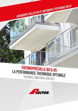 Plancher préfabriqué à rupteurs thermiques intégrés en ITI | ThermoPrédalle BA 0,45