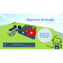 Module d'aide au levage sur chantier en construction bois | Séquence de levage