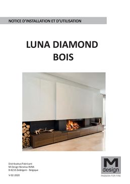 Cheminée à bois horizontale MDesign  | Luna Diamond 1300H Bois 