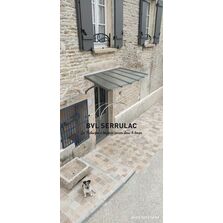 Marquise en aluminium et verre de forme trapézoïdale | Romane