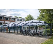 Abri vélo aluminium sur-mesure | Ovalux – Structure extérieure anticorrosion pour stationnement cyclable