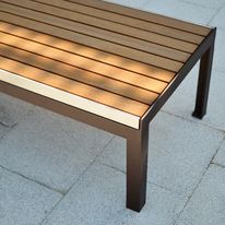 Bancs avec assise bois | Bancs Bologne