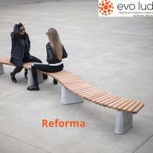 Banc public en béton et bois | REFORMA