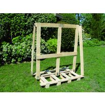 Palette réutilisable pour menuiseries à dossier démontable | Palette à écharpes