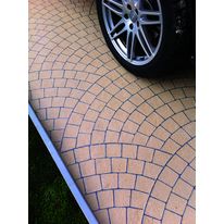 Grille pour création de revêtement de sol coulé imitation pavés | Paon