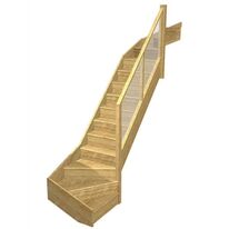 Escalier Faubourg double quart tournant haut & bas rampe Emerence | LAPEYRE SERVICES