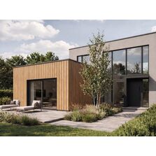 Bardage PVC CLIN SIMPLE 167MM - ASPECT AJOURE AVEC FILM COLORIS TURNER OAK MALT- 524167TOM-5.00
