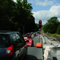 Feu tricolore de chantier avec affichage du temps restant | Diabolux