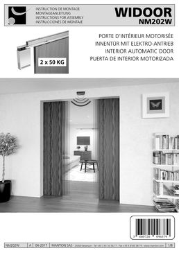 Système coulissant droit motorisé pour portes en bois | WIDOOR 