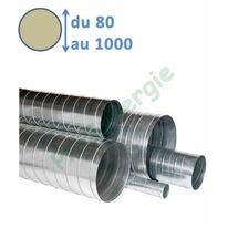 BS - Barre Standard Galva Ventilation et conduit d´air - Tube acier galvanisé spiralé rigide casse A1 longueur 3 mètres Øint. 80 mm à 1 mètres | SITE000201
