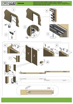 Châssis pour portes à galandage | ORCHIDEA vantail parallèle  