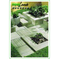 Dalles béton imitation bois pour sols extérieurs | Novaland 4 saisons