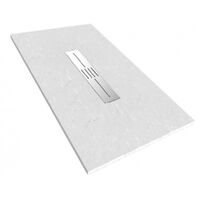 Receveur de douche antidérapant dans la masse (PN24) | ONYX Linéa Blanc - 23980WH