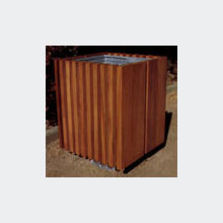 Corbeilles avec habillage en bois exotique ou résineux | Les traditionnelles