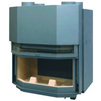 Cheminée à foyer fermé de petit format et vitrage panoramique | Carina small