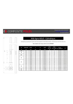 Mât composite cylindrique léger et résistant | MÂT COMPOSITE KOLO