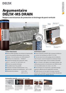 Nappe à excroissances pour protection et drainage vertical | Delta-MS Drain
