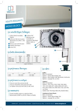 Volets roulants demi-linteaux