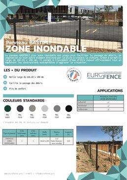 Clôture en panneau rigide I Bastipli® Zone Inondable