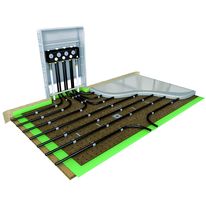 Plancher chauffant/rafraîchissant en matériaux naturels et tube Pehd | Velta Nature