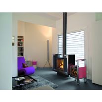 Meuble bois et inox pour habillage de foyer | Fusion 1