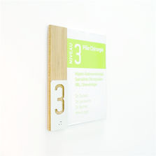 Plaque signalétique personnalisable pour portes intérieures | Wood