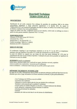 Sol coulé poreux dur | TERRAZOFLEX type E