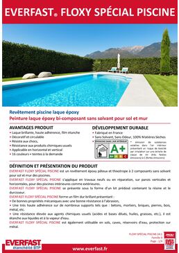 Revêtement piscine laque époxy | EVERFAST FLOXY SPÉCIAL PISCINE