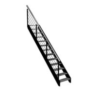 Escalier Estelle droit rampe Epure tubes inox | LAPEYRE SERVICES