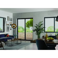 Menuiserie aluminium à ouvrants cachés en triple vitrage standard | TA76 OC