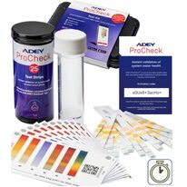 ADEY ProCheck - Coffret Test Kit - Comprenant 25 bandes et 10 cartes et le code d´activation du compte | SEN1091