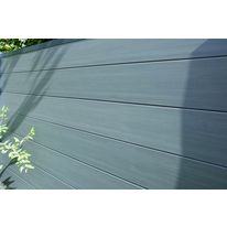 Palissade en PVC aspect bois gris et structure aluminium | Pacific