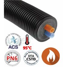 Tube double flexible pré-isolé (à enterrer) Chauffage TERRAFLEX PN6 - Ø 25 à 75mm (DN20 à 65) | SITE010382