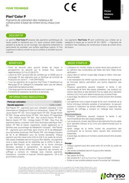 Pigment béton : teinte pierres naturelles | PIERI® Kaolor PN 