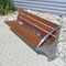 Banc urbain | Banc Goélette en acier inoxydable et bois pour espaces extérieurs