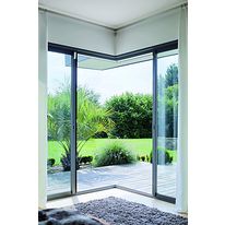 Bloc d'angle coulissant ou à galandage en aluminium | Coulissant d'angle à galandage