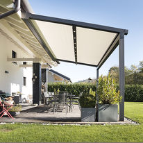 Pergola avec tissu à enroulement | XTESA PLAIN 