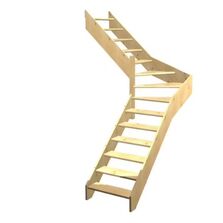 Escalier Aria quart tournant intermédiaire sans rampe | LAPEYRE SERVICES