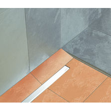 Receveur à carreler à écoulement linéaire affleurant | Fundo Riolito