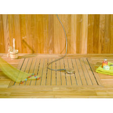 Receveur de douche prêt à poser en teck | Clipper