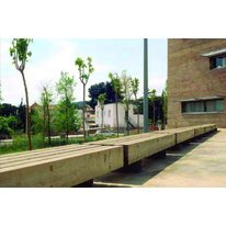 Banc public en bois massif et acier | Tramet