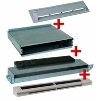 Ensemble Entrée d´air murale hygroréglable EHL + Manchon de Traversée Rectangulaire Standard MTR + Auvent extérieur | ALDPRO0025