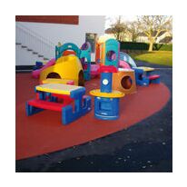 Sol coulé anti-dérapant et amortissant pour aires de jeux | GAROCHUT