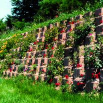 Bac béton pour mur de soutènement à fleurir | Muroflor