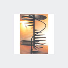 Escalier hélicoïdal à main courante flottante | Escalier à rampe monotube