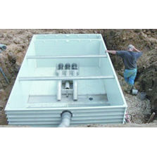 Cuve rectangulaire pour station d?’assainissement à filtres roseaux | Acqua+