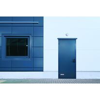 Bloc-porte technique antieffration en tôle acier galvanisé sur bâti métallique à un vantail  | PMT antieffraction