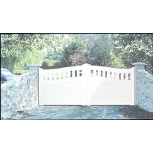 Gamme de portails PVC blanc ou décor chêne | Gamme PVC