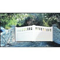 Gamme de portails PVC blanc ou décor chêne | Gamme PVC