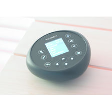 Sauna autonome à paroi vitrée lumineuse | Inipi